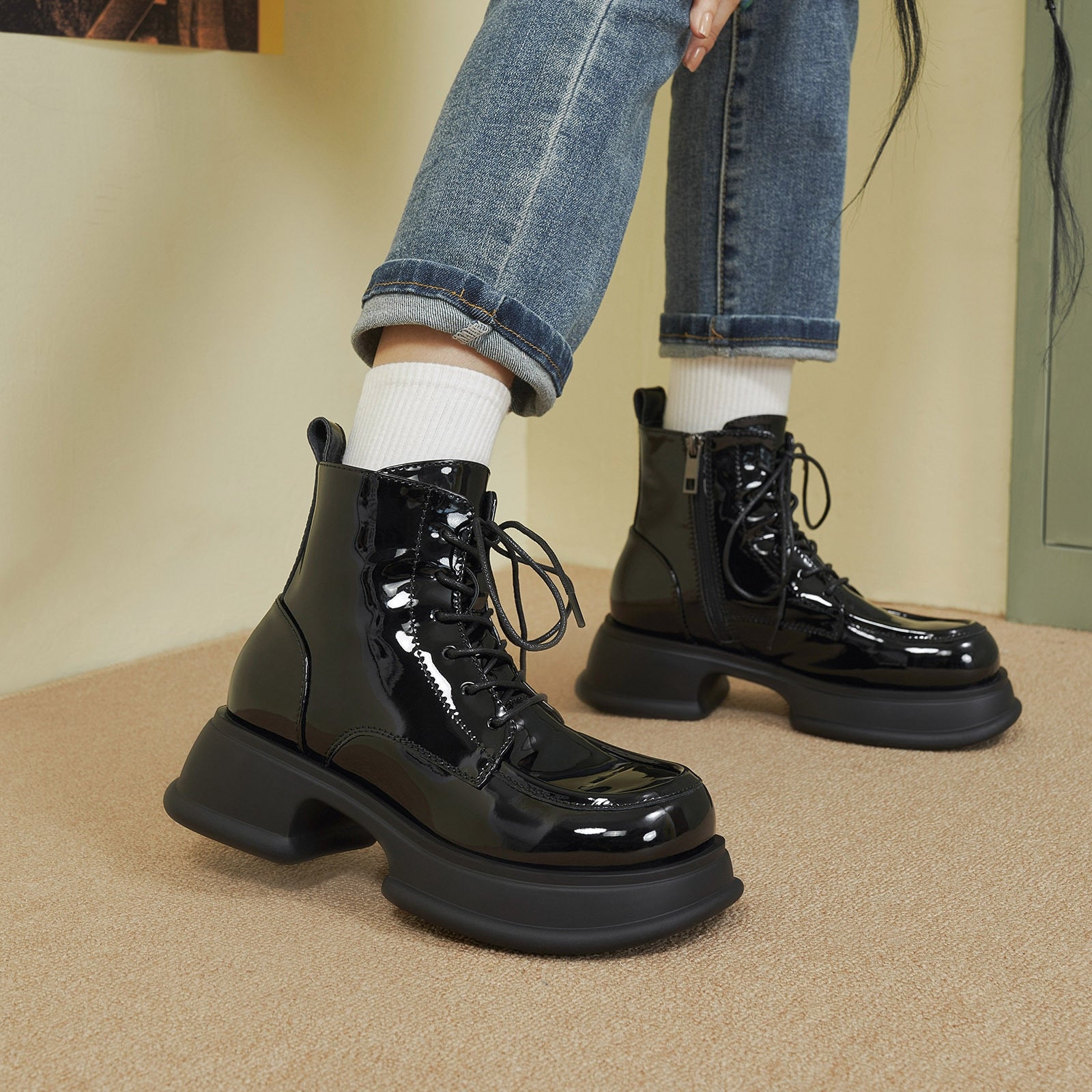 White Mid-Calf Boots Women's Rubber Shoes Rain Luxury Designer Chelsea Flat Heel Winter Footwear Low Fashion Ladies Med voguable