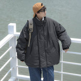 Solid Parkas Men Cargo Winter Thick Handsome Casual Fashion Tactical Clothing Baggy Teens Japanese Military Cool Streetwear Ins voguable