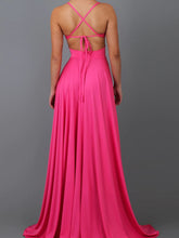 Dress Dinner Women'S Wear High Quality Slim And Orange Dress Elegant Solid Color V-neck Large Swing Slit Skirt Summer Dress voguable