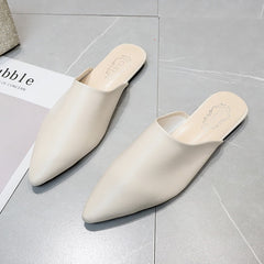 Shoes Woman Square heel Female Mule Cover Toe Slippers Summer Loafers Low Luxury Slides Pantofle Block Mules Designer New S voguable