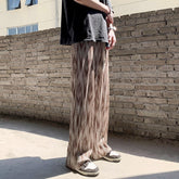 Summer Pleated Pants Men Fashion Oversized Wide Leg Pants Men Japanese Streetwear Hip-hop Loose Ice Silk Pants Mens Trousers voguable
