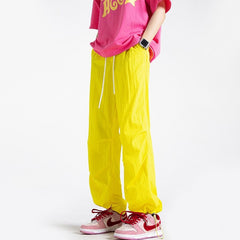 Summer New Solid Color Casual Pants Men Thin Loose Trend Paratrooper Ice Silk Pants Man Streetwear Y2k Trousers Oversized M-5XL voguable
