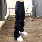 High Street Pleated Overalls Men's Pants Fashion Loose Straight Button Casual Male Trousers Solid Color Darkwear voguable