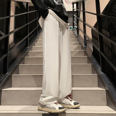 New Men Wide Leg Pants Spring Korean Style Suit Trousers For Male Straight Solid Color Fashion Basic Unisex 5XL Pant voguable