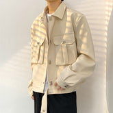 Jackets Men Design Pockets Personal Gentle Hipsters Retro Japanese High Street Chic Outwear Clothing Chaqueta Handsome Cool Kpop voguable