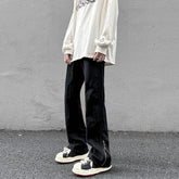 High Street Straight Black Men's Jeans America y2k Fashion Design Hip Hop Male Denim Pants Zipper Casual Trousers voguable