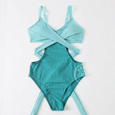 Bikini 2022 Woman Sexy Women 2022 New Bandage Waist Point Printed Bikini Lace Up Women's Summer Swimsuit Swimsuit Beach Suit voguable