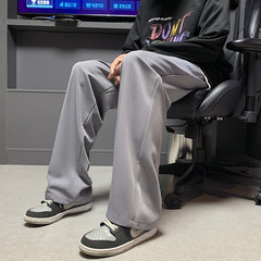 New Men Wide Leg Pants Spring Korean Style Suit Trousers For Male Straight Solid Color Fashion Basic Unisex 5XL Pant voguable