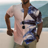 Voguable 2022 Coconut Tree Shirts For Men 3d Printed Men's Hawaiian Shirt Beach 5xl Short Sleeve Fashion Tops Tee Shirt Men Blouse Camisa voguable