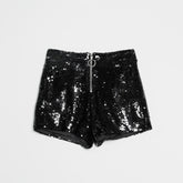 Voguable Sexy Women Sequin Shorts Summer High Waist O-Ring Zip Bodycon Shorts Feminino Skinny Party Club Festival Raves Pole Dance Shorts voguable