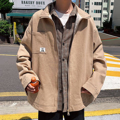 High Street New Army Green Men Jackets Harajuku Casual Zipper Man Outerwear Coats Fashion Male Hip Hop Loose Coats voguable