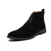 Desert Boots Men Boots Faux Suede Solid Color Classic Fashion Business Casual Street Yuppie Lace Up Gentleman Ankle Boots CP029 voguable