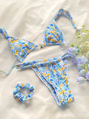 Voguable Floral Print Swimsuit Women Bathing Suit Bikinis 2022 Biquini High Cut Swimwear Sexy Push Up Bikini Set Feminino Beach Outing voguable