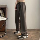 Men Casual Pants Retro Japanese Simply All-match Trouser Handsome Korean Streetwear Fashion Drawstring Teens Students Pantalones voguable