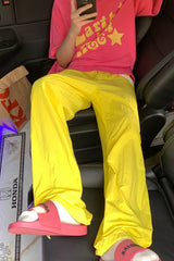 American Trend Y2k Parachute Casual Pants Mens Baggy Solid Color Quick Drying Cargo Pants Waterproof Ice Silk Straight Trousers voguable