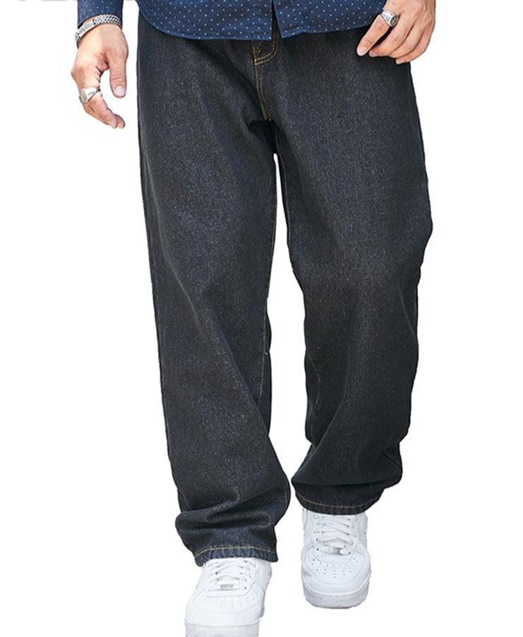 Voguable Baggy Pants Men Big Size Jeans Denim Loose Straight Long Trouser Man Style Street Outdoor Clothing 32-48 voguable