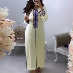 Jellaba Dress Women hijab Embroidery Floral Kaftan Dubai Hooded Summer Fashion Elegant Long Dresses Robe Femme Moroccan voguable