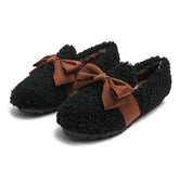 Womens Loafers Shoes Autumn Shallow Mouth Round Toe Casual Female Sneakers Slip-on New Fall Winter Nurse Moccasin Fur TPR Leisur voguable