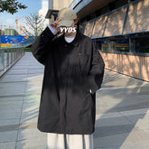 Casual Trench Men Autumn Solid Handsome Gentle Streetwear Teens Fashion Clothing Kpop Stylish Chic All-match British Cool Design voguable