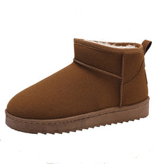 Brand Women's Shoes Australian Boots Flat Heel Round Toe Plush Winter Footwear Fashion Snow Ladies Fur Leather Ankle Low voguable