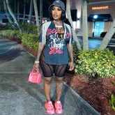 Summer Clothes Wholesale Items Streetwear Women V Neck Letter Print Short Sleeve Graphic T Shirt Tops Tees Blouse voguable