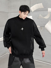 Darkwear Hollowed Out Mesh Design Long Sleeve Men Sweatshirt New Autumn Korean Fashion Long Sleeve Male Tops 9A4936 voguable