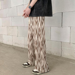 Pleated Pants Men's Fashion Retro Casual Pants Men Japanese Streetwear Loose Hip-hop Wide-leg Pants Mens Ice Silk Trousers M-3XL voguable