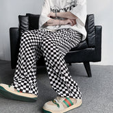 Summer Thin Casual Pants Men Fashion Oversized Wide Leg Pants Men Streetwear Hip-hop Loose Straight Ice Silk Pants Mens Trousers voguable