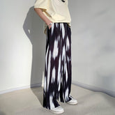 Pleated Pants Men's Fashion Retro Casual Pants Men Japanese Streetwear Loose Hip-hop Wide-leg Pants Mens Ice Silk Trousers M-3XL voguable