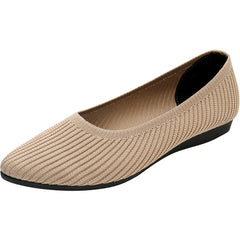 Casual Woman Shoe Round Toe Shallow Mouth Black Flats Female Footwear Soft Moccasin Comfortable Dress New Slip-On Basic Solid La voguable