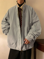 Men Jackets Coat American Streetwear Gray Baggy Teens Outwear Techwear Hipster Cool Handsome Design Japanese Minimalist Clothing voguable