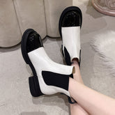 Lady Boots Winter Shoes For Women Boots-Women Luxury Designer Flat Heel Round Toe Clogs Platform Chelsea Fashion Med Rubbe voguable