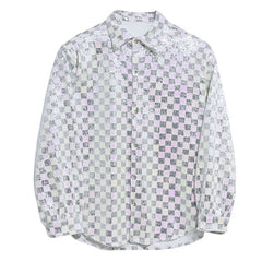 Embroidered Piece Men Shirt Personality New Autumn Single Breasted Turn-down Collar Long Sleeve Male Tops 9A5052 voguable