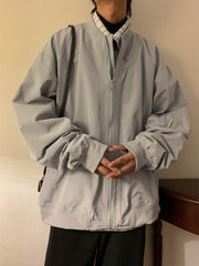 Men Jackets Coat American Streetwear Gray Baggy Teens Outwear Techwear Hipster Cool Handsome Design Japanese Minimalist Clothing voguable