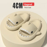 Voguable 2022 Spring Summer New Upgraded Shark Slippers Women Indoor Outdoor Bathroom Sandals 4cm Thick Sole Men's Beach Shoes voguable