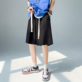 Summer Thin Ice Silk Mens Casual Shorts Solid Color Baggy Beach Sports Shorts Male Trend Y2k Streetwear Short Trousers voguable