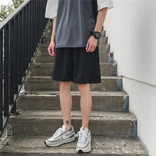 Board Shorts Men Summer Casual Korean Style Plus Size Straight Solid Trendy Loose Young Half Running Trousers for Male 5XL Chic voguable