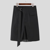 FVoguable ashion Well Fitting New Men's Knee Pantalons Casual Male Solid Loose Comfortable Skirts Wide Leg Long Pants S-5XL INCERUN 2022 voguable