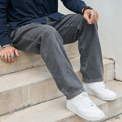 Voguable Baggy Pants Men Big Size Jeans Denim Loose Straight Long Trouser Man Style Street Outdoor Clothing 32-48 voguable