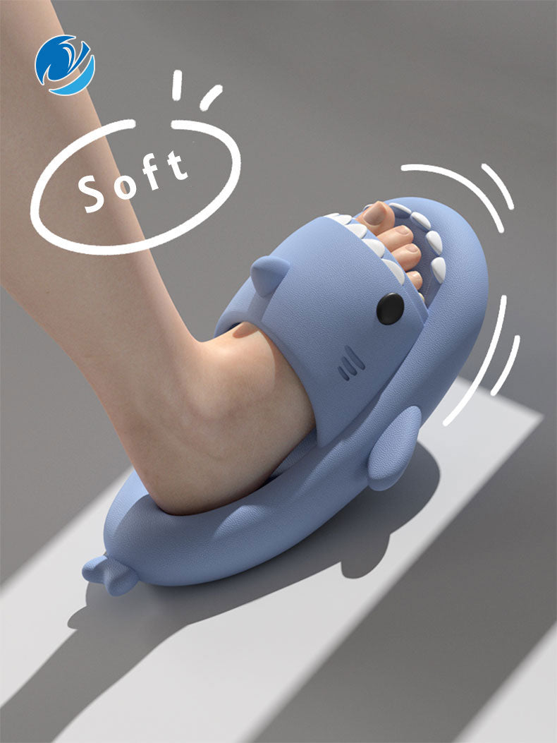 Voguable 2022 Spring Summer New Upgraded Shark Slippers Women Indoor Outdoor Bathroom Sandals 4cm Thick Sole Men's Beach Shoes voguable