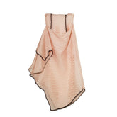 High Waist Apricot Irregular Fold Perspective Long Half-body Skirt Women Fashion Tide New Spring Summer voguable