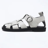 Voguable 2022 New Women Sandals Real Leather Ins Summer Shoes Women Roman Fashion Daily Vacation Female Footwear Size 34-42 voguable