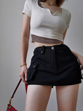Sexy Low Waist Mini Skirt Women Y2K Aesthetic 2000s Vintage A-line Wild Pockets Ultrashort Clubwear Cargo Skirts with Shorts voguable