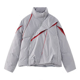 Men's Wear Winter New Korean Fashion Loose Personality Pleated Color Design Cotton Male Jacket Contrast Male Tops 9A6096 voguable