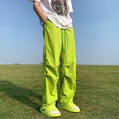 Summer Thin Nylon Pants Y2k Colorful Solid Women Quick Drying Pants Hip Hop Girls Loose Pant Streetwear Female Trousers 5xl voguable