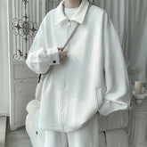 Spring New Men Solid Color Zipper Jackets Streetwear Casual Man Oversized Outerwear Coats Fashion Unisex Loose Clothing voguable