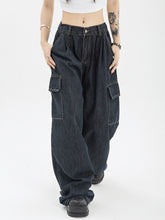 Voguable Harajuku Oversize Cargo Pants Women Japanese Streetwear Loose Wide Leg Trousers for Female Pockets Baggy Jeans Pant voguable