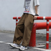 Summer Cotton Casual Pants Men Fashion Oversized Wide Leg Pants Men Japanese Streetwear Loose Straight Pants Mens Trousers M-3XL voguable