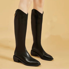 Pointy Boot Winter Shoes For Women Boots-Women Zipper Sexy Thigh High Heels High Sexy Luxury Designer Pointe Rubber Autumn voguable
