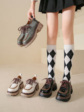 Shoes Women's Sneakers With Platform Woman-shoes Thick Sole Fashion Casual Roses Slip-on PU Rubber Lace-Up Solid Loafers Au voguable